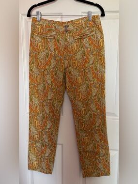 Cartonnier Orange Paisley Slim Chinos